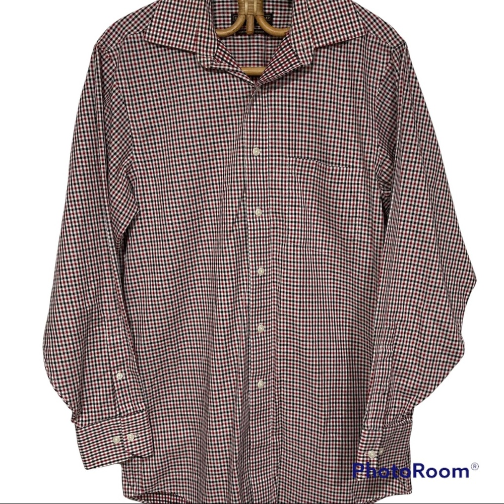 Men’s Checkered Button Down Dress Shirt Donald J. Trump Signature Collection 15